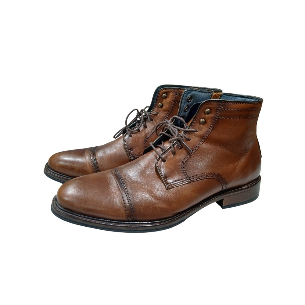 Johnston & Murphy XC Flex Mens 13 M Tan Leather Cap Toe Side Zip Boots